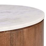 Product Image 3 for Josie Solid Wood and Marble Round End Table from Classic Home Furnishings