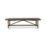 Straight-on front view highlighting the symmetrical cross braces of the table base