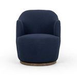 Product Image 10 for Aurora Small Upholstered Copenhagen Indigo Round Swivel Chair from Four Hands
