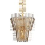 Cassian Chandelier side view with bright lighting on a white background