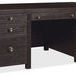 Driftwood Executive Desk in burnt timber finish with oak veneer, multiple drawers, and textured dark wood grain