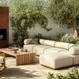 Product Image 3 for Lenox Outdoor 4 Piece Sectional with Ottoman from Four Hands