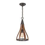 Product Image 1 for Wood Arches 1 Light Pendant In Oil Rubbed Bronze from Elk Lighting