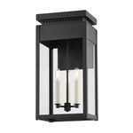 Product Image 1 for Braydan Textured Black 3-Light Exterior Wall Sconce from Troy Lighting
