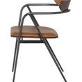 Side profile of Gianni Shell Dining Chair highlighting the curved backrest and armrest design