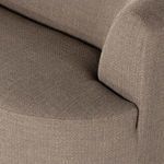 Detailed shot of the sectional’s seating area seam and upholstery detailing