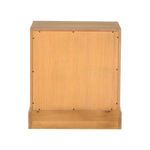 Rear view of Cooper River Chest showing plain wooden back panel with screws