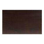 Overhead view of nightstand showing flat smooth top surface in dark wood finish