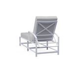 Bristol Chaise rear view highlighting the X-shaped back frame and adjustable support mechanism