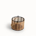 Product Image 3 for Natural Iron & Bamboo Round Lantern Dia 6.25" from BIDKHome