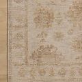 Corner of Willa Bone / Clay rug displayed on light wood floor highlighting pattern and edge finishing