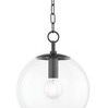 Juliana Small Pendant centered against white background showing full length with chain