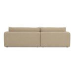 Rear view of Madrid sectional showing clean lines and overall silhouette without cushions detail