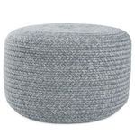 Product Image 4 for Grayton Indoor/ Outdoor Solid Heather Blue Cylinder Pouf from Jaipur