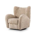 Product Image 2 for Amelie Beige Shearling Swivel Recliner from Four Hands