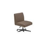 Sally Office Chair angled close-up highlighting black metal base with five legs and caster wheels