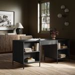 Product Image 10 for Trey Black Wash Poplar Executive Desk from Four Hands
