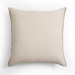 Back view of Calvin Outdoor Pillow showcasing the smooth hemp fabric without the front panel stitching