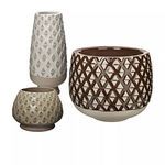 Product Image 1 for Two Tone Lattice Pots from Elk Home