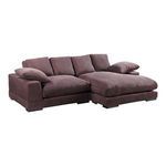 flip chaise oriented to the right side showing sectional from angled front view