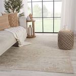Product Image 4 for Alloy Handmade Striped Light Taupe/ White Rug from Jaipur 