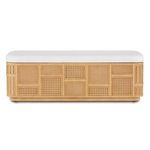 Product Image 2 for Anisa Patchwork Rattan Storage Bench from Currey & Company