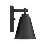 Side profile emphasizing rectangular backplate and arm extending lantern outward