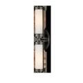 Bowland Bath Wall Sconce in bronze with double cylindrical opaque glass tubes and sleek metal caps top and bottom