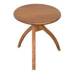 Vikram Side Table front view showing symmetrical legs and smooth round tabletop