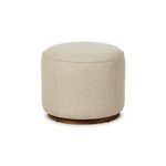 Sinclair Outdoor Ottoman shown from a slightly different angle highlighting seamless upholstery