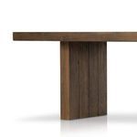 Alternate side close-up focusing on leg panel texture and wood finish