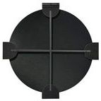 Product Image 3 for Quadrant Leather Round Wall Mirror from Jamie Young