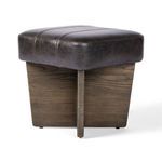 Product Image 2 for Chaz Small Leather Ottoman - Sonoma Black from Four Hands