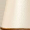 Close-up of cream shade showing subtle crackle texture and gold rim detailing