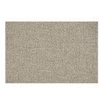 Detailed close-up of the textured beige fabric upholstery on the sofa cushions
