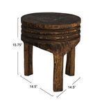 Product Image 3 for Solano Carved Stool from Creative Co-Op