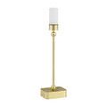 Tall cordless lamp version with cylindrical opaque white diffuser in place of trapezoidal shade
