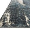 Low angle close-up showing rug pile thickness and detailed texture of Spirit Indigo Ivory Rug