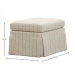 Product Image 1 for Amber Falls Skirted Upholstered Ottoman from Gabby