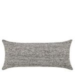 Rectangular Stella Throw Pillow with eco-friendly gray and off-white recycled hand-woven texture