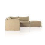 Product Image 4 for Andre Slipcover 4-Piece Left-Facing Sectional with Ottoman - Broadway Canvas from Four Hands