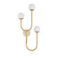 Highsmith Wall Sconce with opaque white globes shown from a slight front angle emphasizing the globe arrangement