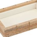 Open Dezi Box with lid sliding off, emphasizing rectangular shape and polished edge finish