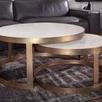 Product Image 3 for Leonardo White Marble Coffee Tables With Antique Bronze Base, Set Of 2 from World Interiors