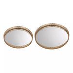 Product Image 1 for Set Of 2 Mirrored Greek Key Tray from Elk Home