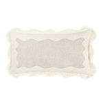 Product Image 1 for Tollo Applique Design Linen Blend Fabric Ivory Throw Pillow from Classic Home