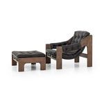 Product Image 14 for Halston Heirloom Black Top Grain Leather Chair with Ottoman from Four Hands