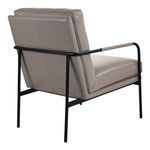 Verlaine chair rear view showing back panel stitching and full metal frame support