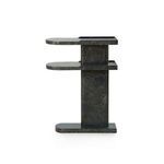 Casey Side Table side profile showing thickness of shelves and straight smooth edges