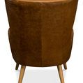 Product Image 3 for Mckinley Wing Chair, Columbia Brown Lthr from Sarreid Ltd.